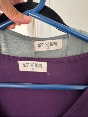 Bundle of Two Nesting Olive dresses.